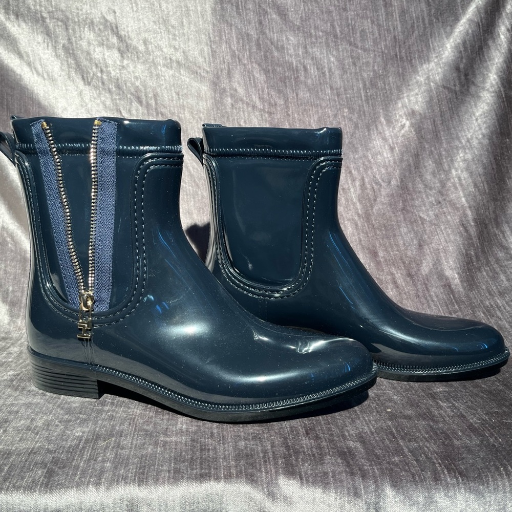 Tommy Hilfiger short Navy blue rain boots